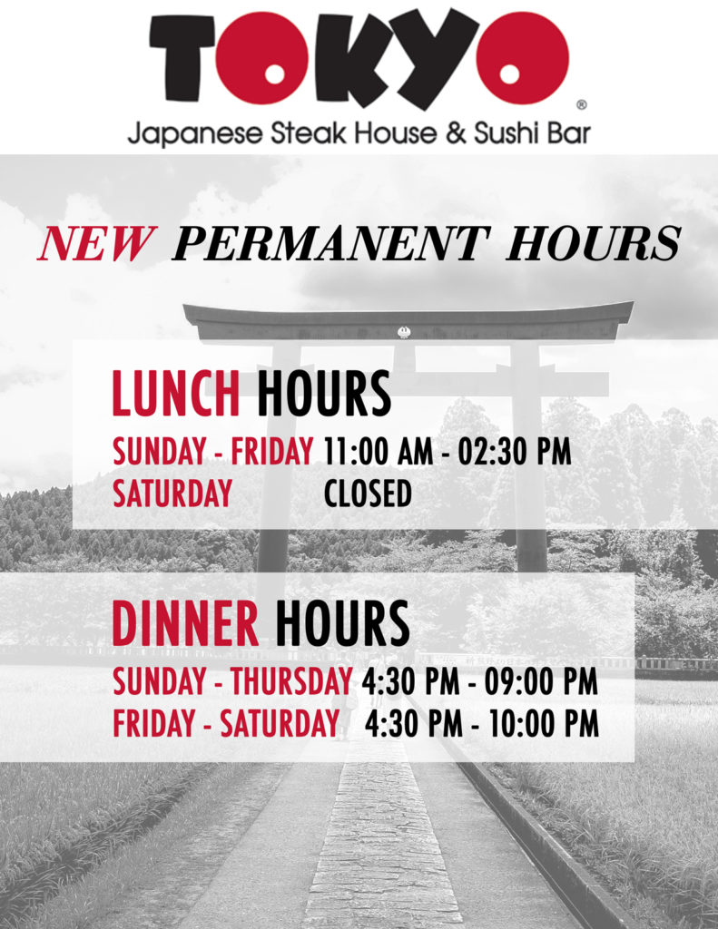 Updated Permanent Hours Tokyo